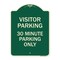 Signmission Visitor Parking Visitor Parking 30 Minute Parking Heavy-Gauge Aluminum Sign, 24" x 18", G-1824-22727 A-DES-G-1824-22727 - alternate 1